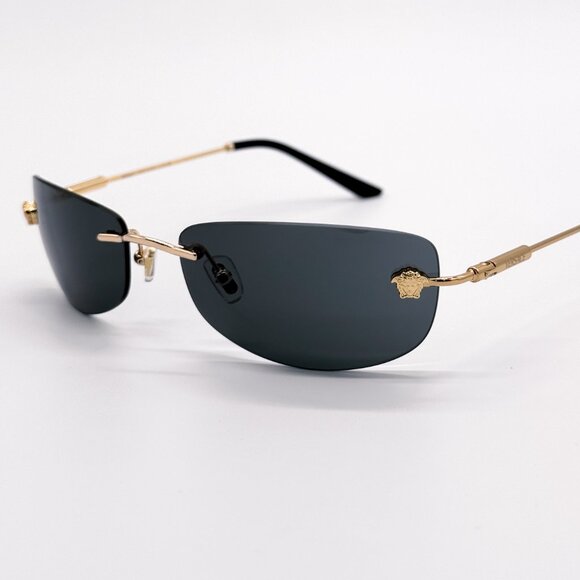 NEW VERSACE VE2279 1002/87 SUNGLASSES VE2279 100287 DARK GREY MOD 2279 1002/87